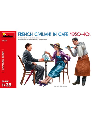 French Civilians in Cafe 1930-40s
