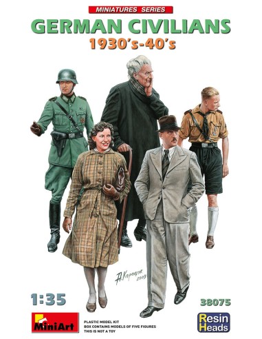 German Civilians 1930-40s. Resin Heads