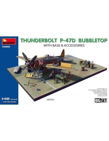 Thunderbolt P-47D Bubbletop  w/Base &...
