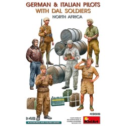 German & Italian Pilots w/DAL Soldiers. North Africa