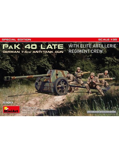 German 7.5cm PaK 40 Late w/Elite Artillerie...