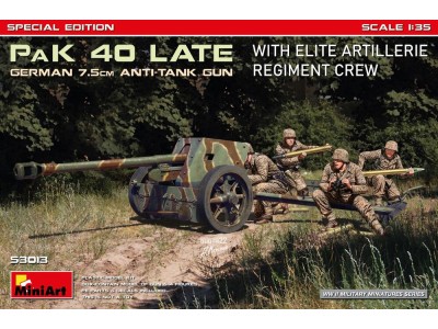 German 7.5cm PaK 40 Late w/Elite Artillerie Regiment Crew. Special Edition