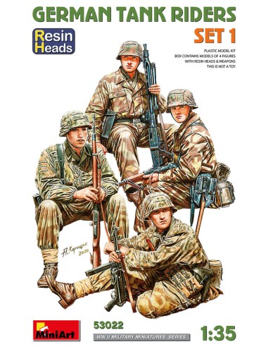 German Tank Riders Set 1. Resin Heads