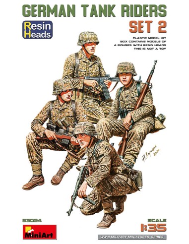 German Tank Riders Set 2. Resin Heads