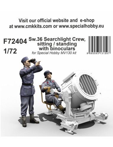 Sw.36 Searchlight Crew, sitting / standing with...