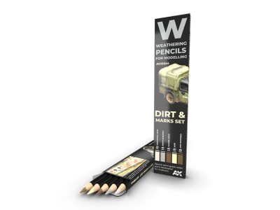 WATERCOLOR PENCIL SET SPLASHES, DIRT AND STAINS SET