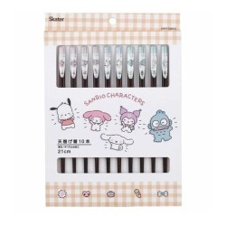 SANRIO - Set de 10 baguettes à collectionner 21cm