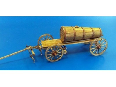 Hay wagon with wooden tank
