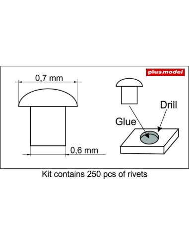 Rivets 0,7 mm