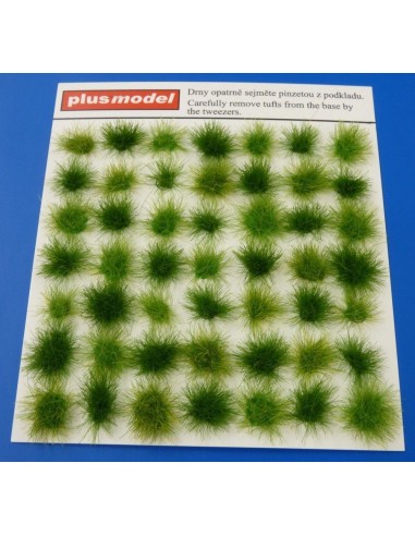 Tufts of grass-green