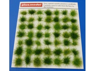 Tufts of grass-green