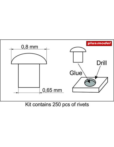 Rivets 0,8 mm