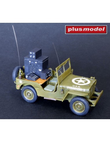 Jeep with radio equipment