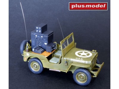 Jeep with radio equipment