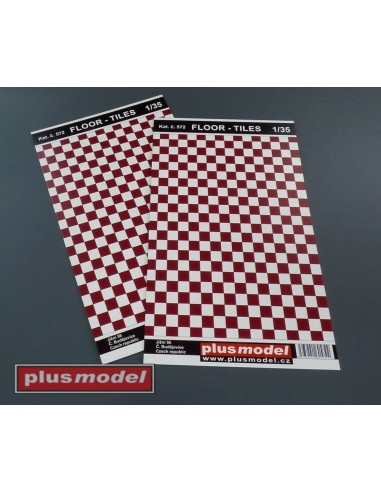 Floor tiles red and white