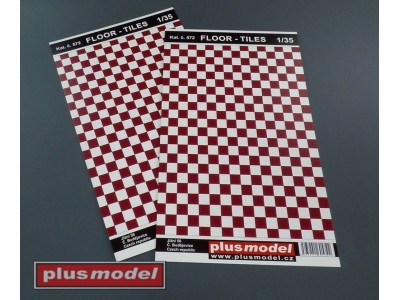 Floor tiles red and white