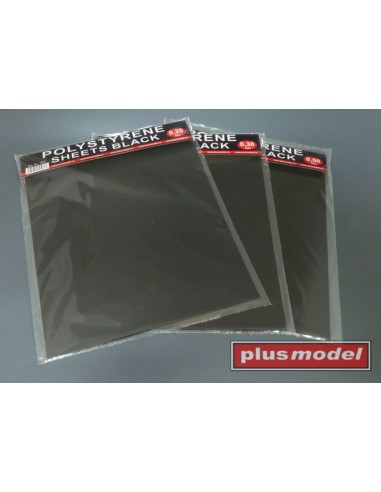 Polystyrene sheets black 0,3 big