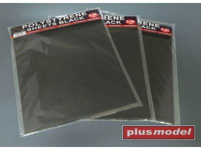 Polystyrene sheets black 0,5 big