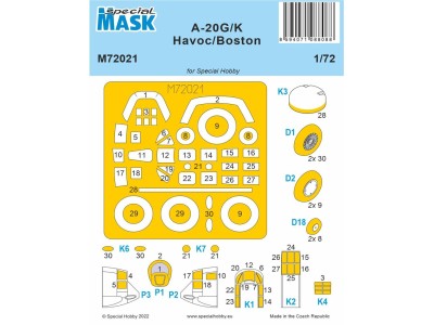 A-20G/K Havoc/Boston MASK 1/72