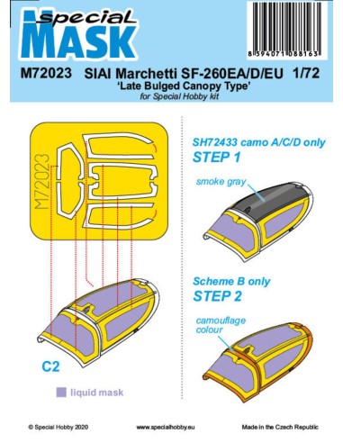 SIAI-Marchetti SF-260EA/D/EU Late Bulged Canopy...