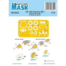 DH.100 Vampire Mk.I Early & Late MASK
