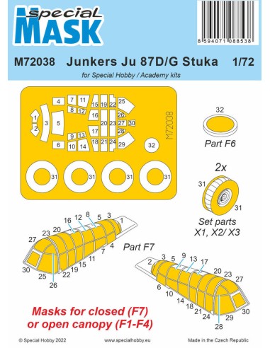 Junkers Ju 87D/G Stuka Mask / for Special Hobby...