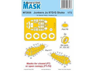 Junkers Ju 87D/G Stuka Mask / for Special Hobby and Academy kits