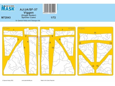 AJ/JA/SF-37 Viggen (Single Seater) Splinter Camo MASK