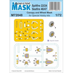Spitfire Mk.22/24 and Seafire Mk.46/47 MASK 1/72