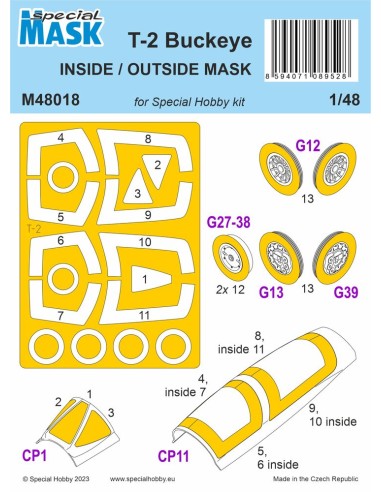 T-2 Buckeye Inside/Otside MASK 1/48