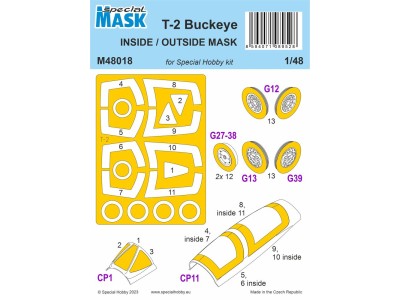T-2 Buckeye Inside/Otside MASK 1/48