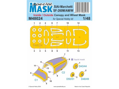 SIAI-Marchetti SF-260M/AM/W INSIDE/OUTSIDE MASK