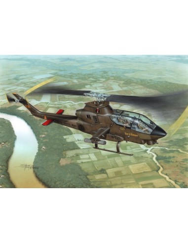 AH-1G Cobra Over Vietnam with M-35 Gun System...