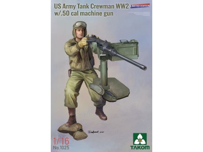 US Army Tank Crewman WW2 w/ .50 cal Machine Gun