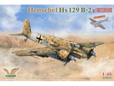 Henschel Hs 129 B-2 w/INTERIOR + BONUS (CLEAR PARTS)
