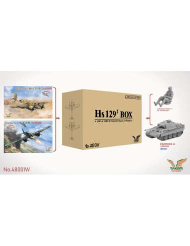 Hs 129² BOX Hs 129 B2+Hs 129 B3+3D Printed Set...