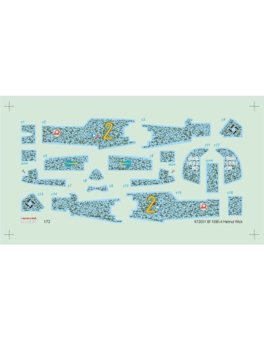 Bf 109E-4 German Ace H. Wick Decal Motley Camo