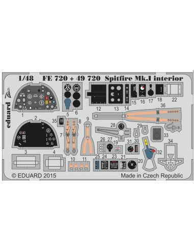 Spitfire Mk.I interior S.A. 1/48 for Airfix