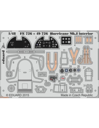 Hurricane Mk.I interior S.A. 1/48 for Airfix