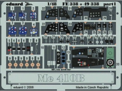 Me 410B für Revell Monogramm Bausatz