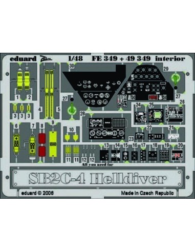 SB2C-4 Helldiver interior Für Revell-Monogram...