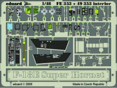 F-18E Super Hornet interior Für Hasegawa Bausatz.