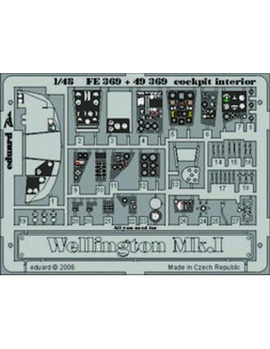 Wellington  Mk.I cockpit interior für Trumpeter...