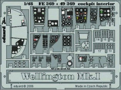 Wellington  Mk.I cockpit interior für Trumpeter Bausatz