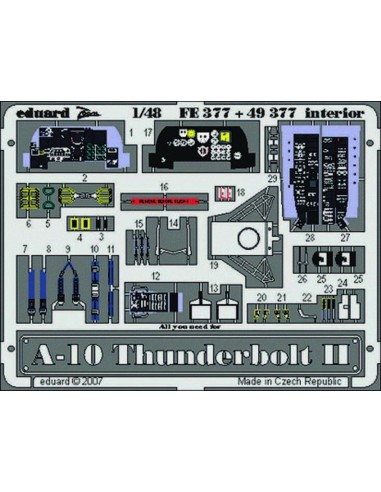 A-10 Thunderbolt II interior Für Italeri Bausatz