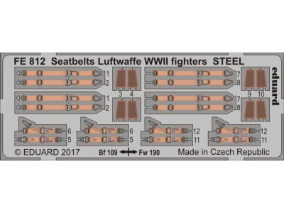 Seatbelts Luftwaffe WWII fighters STEEL