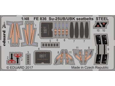 Su-25UB/UBK seatbelts STEEL for SMER