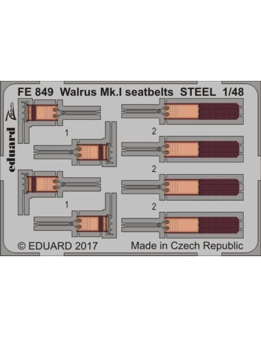 Walrus Mk.I seatbelts STEEL for Airfix