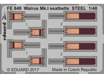 Walrus Mk.I seatbelts STEEL for Airfix