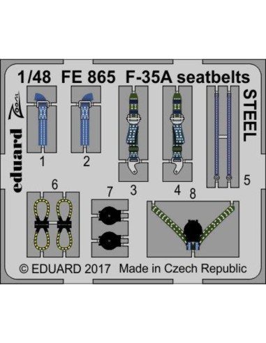 F-35A seatbelts STEEL for Meng